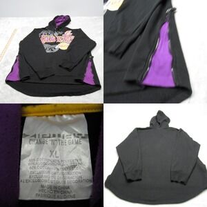 Vintage Lakers Hoodie Mens XL Zipway‎ Change N The Game Black Side Zip Pullover